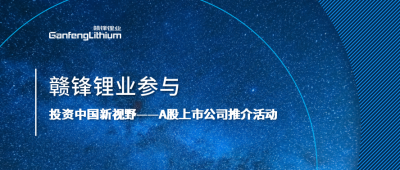 qy球友会(中国)锂业参与“投资中国新视野——A股上市公司推介活动”